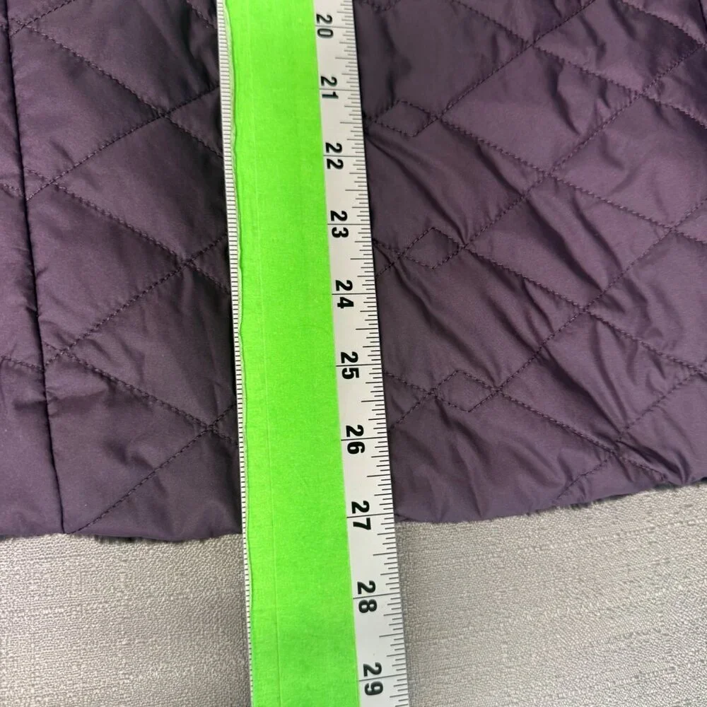 The North Face Mossbud Reversible Faux Fur Lined Vest Medium Purple Athleisure - Picture 14 of 15